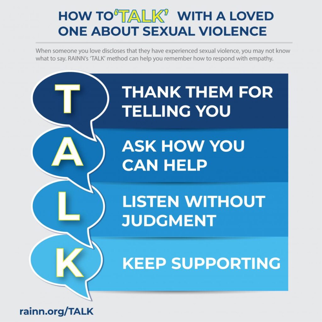 how to talk to a loved one about sexual violence