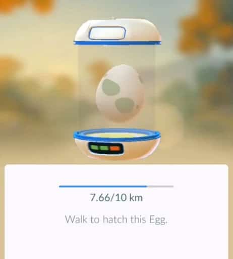 egg on pokemon go