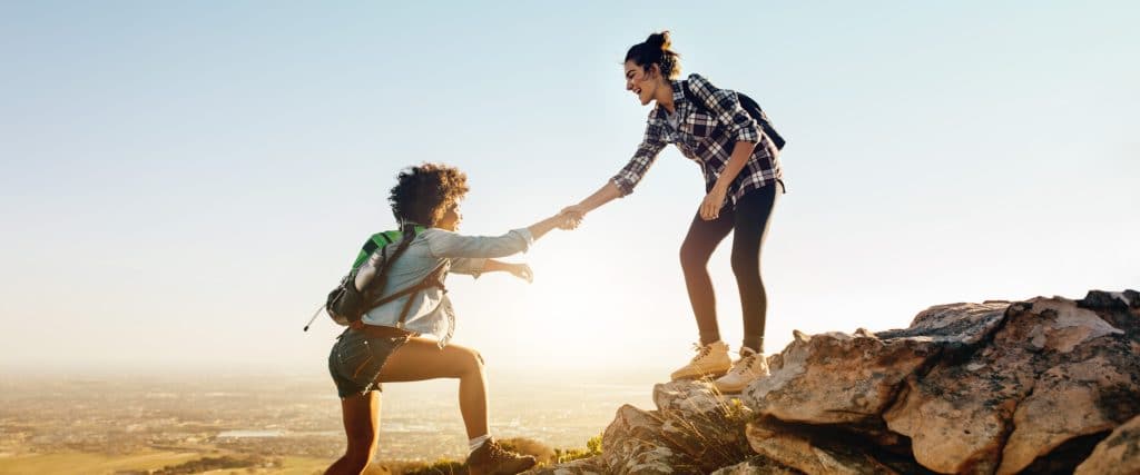 women helping each other