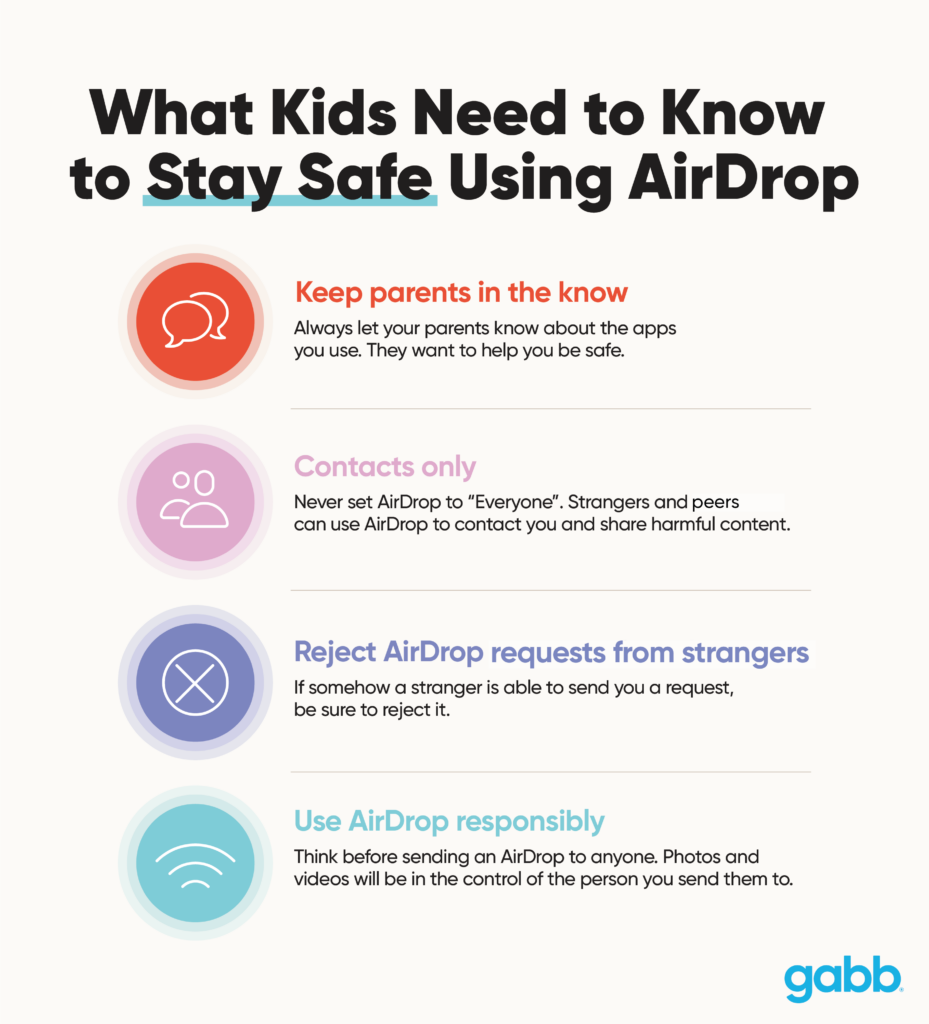 what kids need to know to stay safe using airdrop