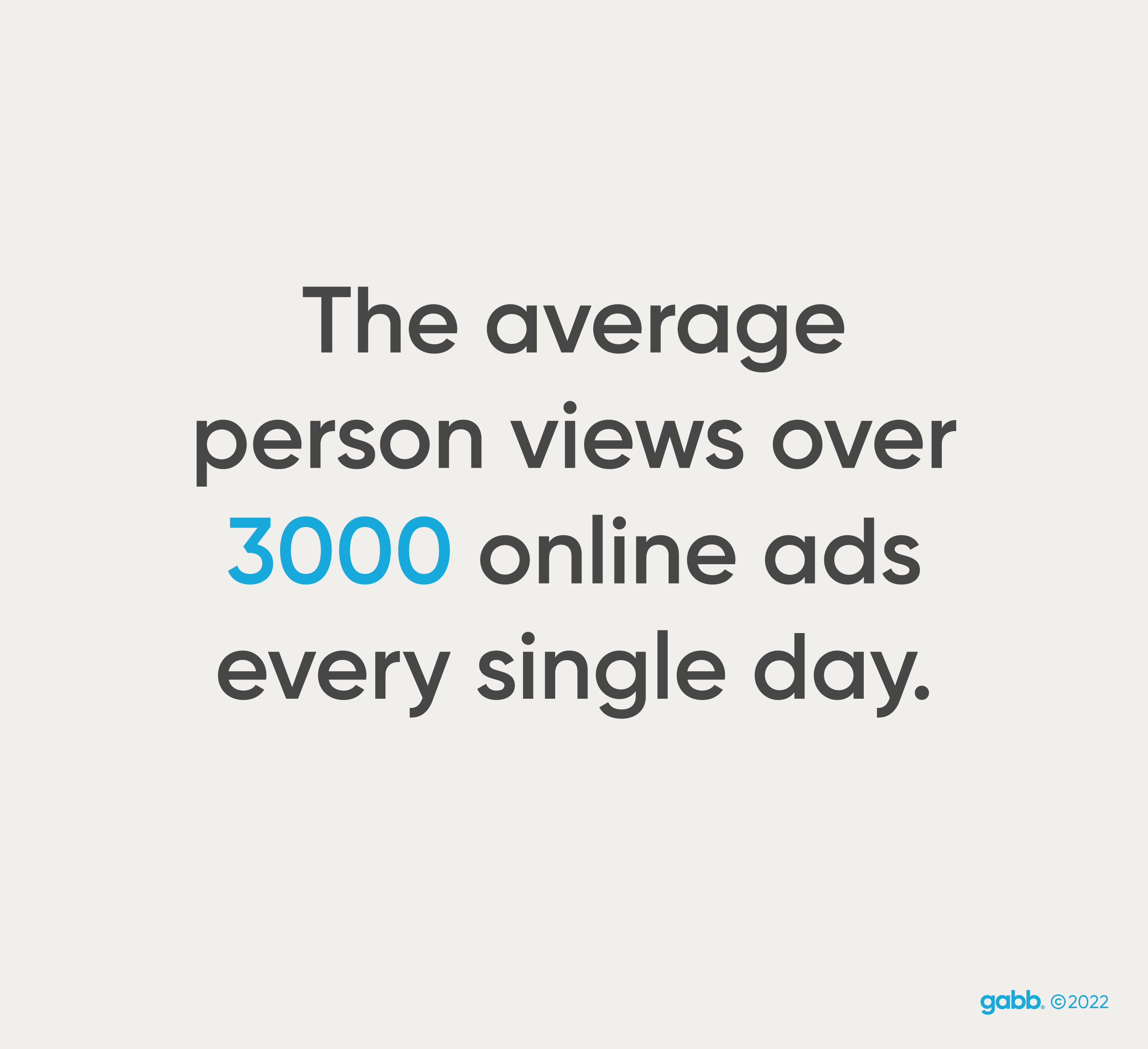 The average person views over 3000 online ads every single day.