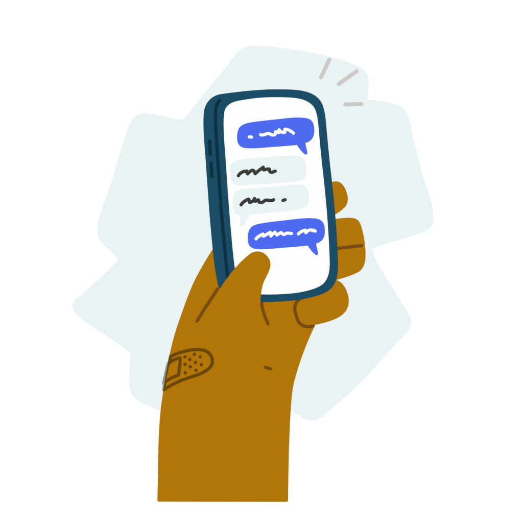 phone with messaging illustration