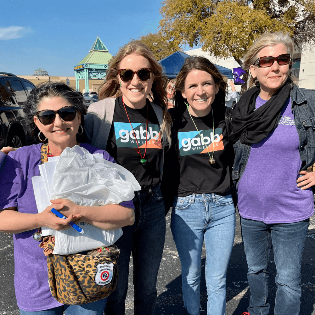 4 Women at Thanksgiving Food Blessing Event